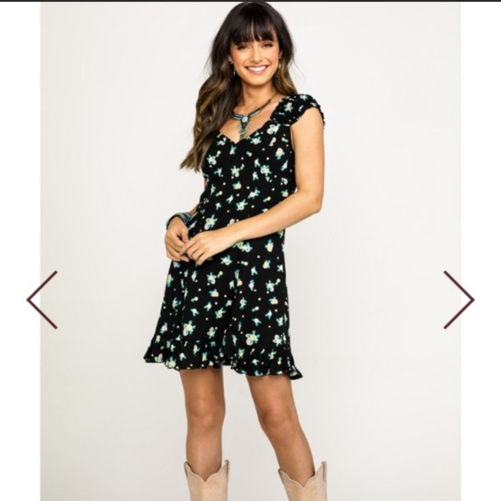 Free People Like A Lady Printed Mini Dress - Picture 1 of 2